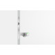 Salto NEO Elektronische europrofielcilinder met draaiknop in geborsteld chroom, 30/30K, witte lezer, IP66