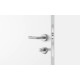 Salto NEO Elektronische europrofielcilinder met draaiknop in geborsteld chroom, 30/30K, witte lezer, IP66