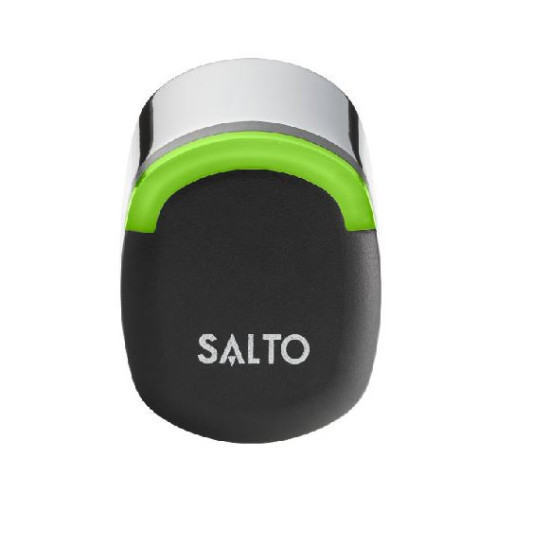 Salto NEO Elektronische europrofielcilinder voor zwenkgrepen van serverracks in geborsteld chroom, 30/10, zwarte lezer