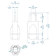 SALTO BLE NEO HANGSLOT KLASSE 4 - VASTE BEUGEL 50MM - GEPOLIJST CHROOM - ZWARTE LEZER - MET KETTING SALTO BLE NEO HANGSLOT KLASSE 4 - VASTE BEUGEL 50MM - GEPOLIJST CHROOM - ZWARTE LEZER - MET KETTING