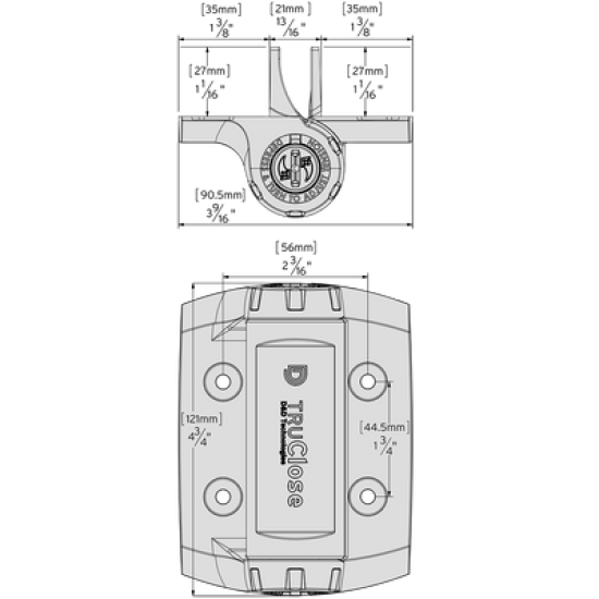 POORTSCHARNIER TRUCLOSE HEAVY DUTY ZELFSLUITEND WIT