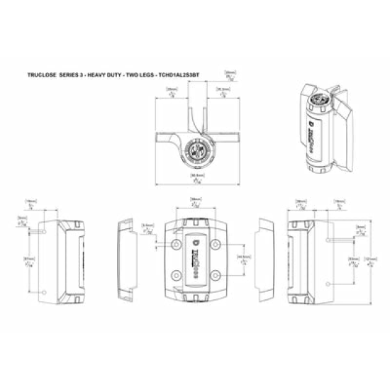 POORTSCHARNIER TRUCLOSE HEAVY DUTY ZELFSLUITEND WIT