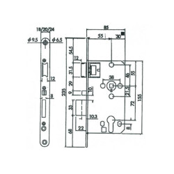 Bever 271P paniekslot 72/65 VP24 zelfvergrendelend