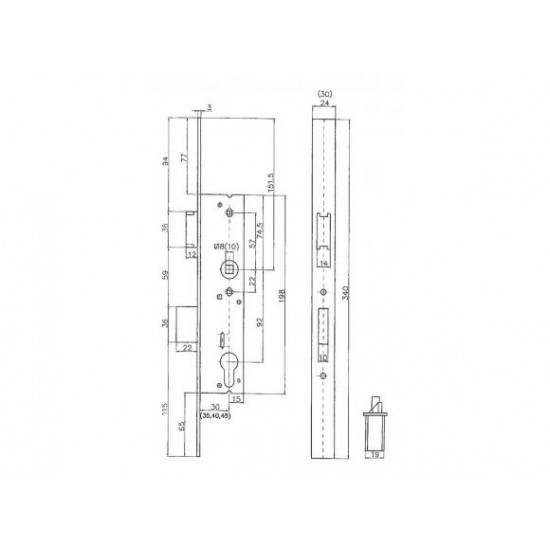 BEVER 1022R SMALSLOT 92/40 LANGE VOORPLAAT BEVER 1022R SMALSLOT 92/40 LANGE VOORPLAAT