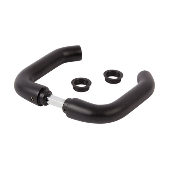 LOCINOX KRUKPAAR IN ZWART GEANODISEERD ALUMINIUM MET 120 MM KRUKSTIFT - 3006B-H