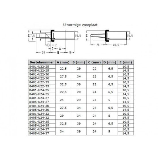SOBINCO 8401 92/27 VP U-24MM MET VALSCHOTEN SOBINCO 8401 92/27 VP U-24MM MET VALSCHOTEN
