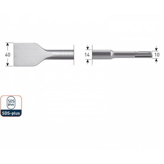 SDS-PLUS SPADEBEITEL, 40X250