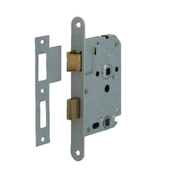 NEMEF Badkamerslot, DM50mm, WC63mm, 8mm, voorplaat staal gelakt 20x174 NEMEF Badkamerslot, DM50mm, WC63mm, 8mm, voorplaat staal gelakt 20x174