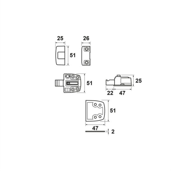 AXA 3015-00-90/G oplegslot gelijkliggend silver-kst AXA 3015-00-90/G oplegslot gelijkliggend silver-kst