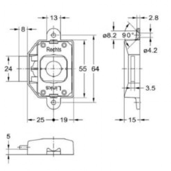 1781 JUNIE BASISSLOT 25MM ZONDER ADAPTER