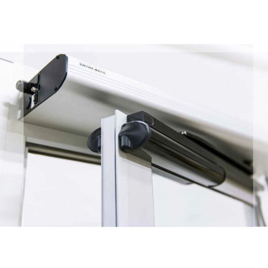ENTREMATIC DRAAIDEURAUTOMAAT PSW250 TREKKEND ZILVER INCL GLIJARM