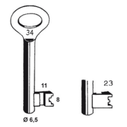 DOP KLAVIERSLEUTEL -NEMEF 66N/23 DOP KLAVIERSLEUTEL -NEMEF 66N/23