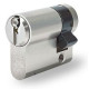 Halve cilinder Pfaffenhain europrofiel 10/30 Nikkel geleverd met 3 sleutels