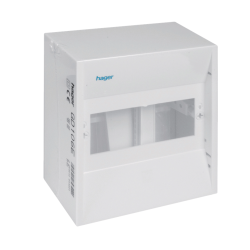 HAGER INSTALLATIEKAST, OPBOUW, 1X6MOD, MET UITSPARING, KUNSTSTOF, IP30
