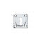 Intersteel Rozet vierkant met sleutelgat 38X38X5MM chroom