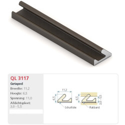 RENO TOCHTSTRIP QL3117 ZWART ZELFKL. 11X6,5MM 25M RENO TOCHTSTRIP QL3117 ZWART ZELFKL. 11X6,5MM 25M