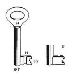 PIJP KLAVIERSLEUTEL -NEMEF 65N/37 PIJP KLAVIERSLEUTEL -NEMEF 65N/37