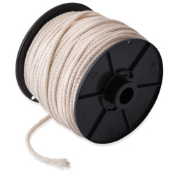 Katoenkoord 4mm naturel 8 kops gevlochten