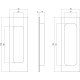 Schuifdeurkom rechthoekig 120x40mm Zwart Schuifdeurkom rechthoekig 120x40mm Zwart