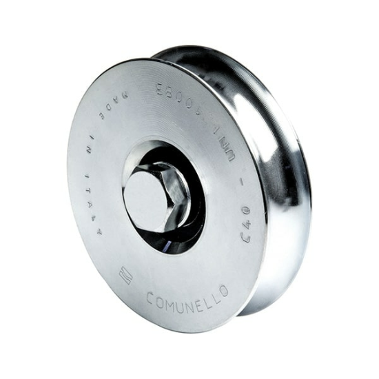 Wiel met O-groef 80 mm enkel gelagerd verzinkt Wiel met O-groef 80 mm enkel gelagerd verzinkt