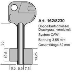 PIJPSLEUTEL BLIND DUBBELBAARD 52X5.5 PIJPSLEUTEL BLIND DUBBELBAARD 52X5.5
