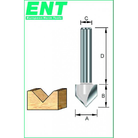 V-GROEFFREES HM 60 GRADEN A 12.7MM KOLF 8MM