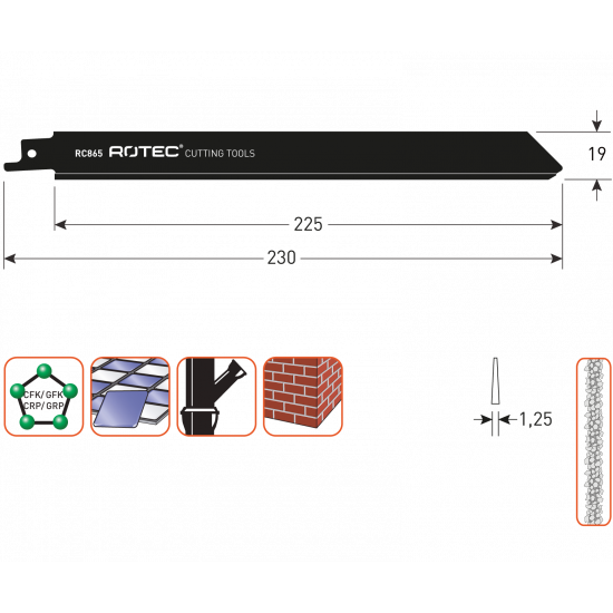 RECIPROZAAGBLAD RC865 / S1130RIFF (VPE 1)