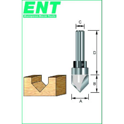 V-GROEFFREES 90 GRADEN MET LAGER OP KOLF KOLF 8MM V-GROEFFREES 90 GRADEN MET LAGER OP KOLF KOLF 8MM