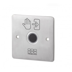 INFRAROODSCHAKELAAR IP65, 22MM, 12/24VDC MET VIERKANTE PLAAT EN LED-RING ROOD/GROEN