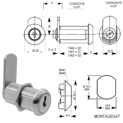 HEVELSLOT MOER 22MM RECHTE LIP 6210050