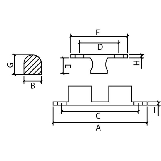 Kogelsnapslot 43x8 mm massief messing Kogelsnapslot 43x8 mm massief messing