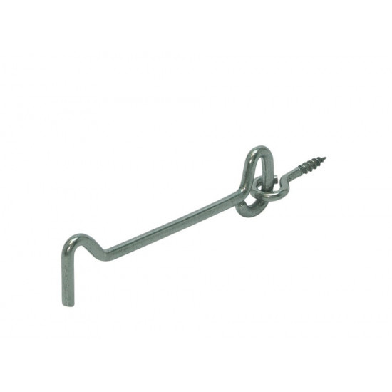 WINDHAAK GEGALV. MET OOG 200X6.25MM / MET HOUTDRAAD