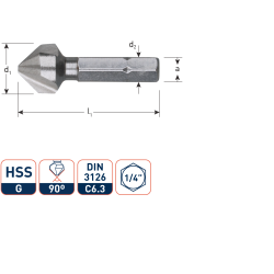 HSS-E MACHINETAP, DOORLOPEND, DIN 371, M3