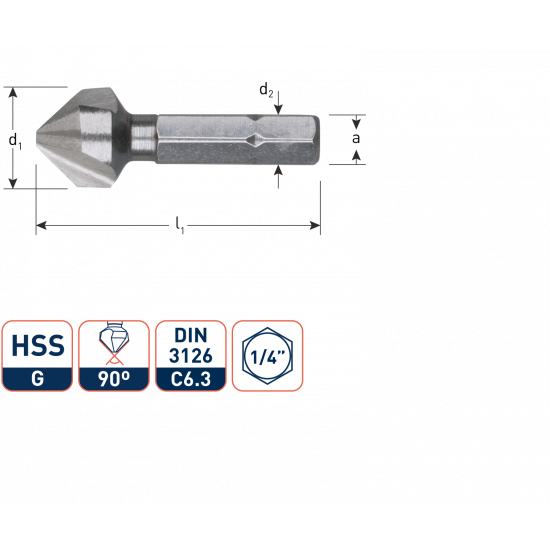 HSS-E MACHINETAP 'OPTI', DOORLOPEND, DIN 371, M3