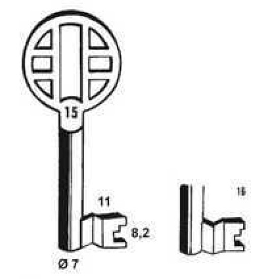 PIJP KLAVIERSLEUTEL -NEMEF 65N/16