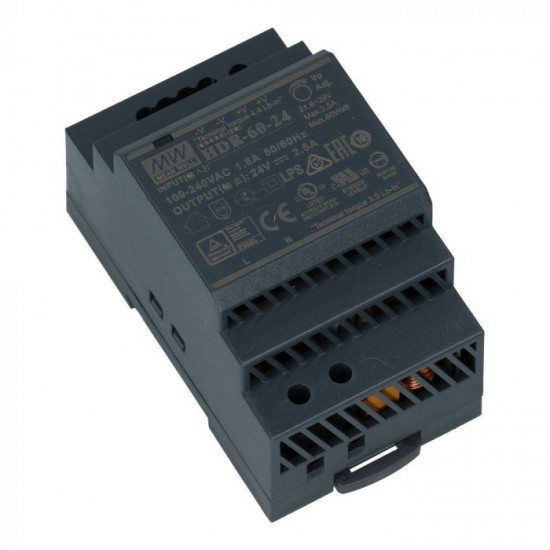 VOEDING DINRAIL 24V/2.5A