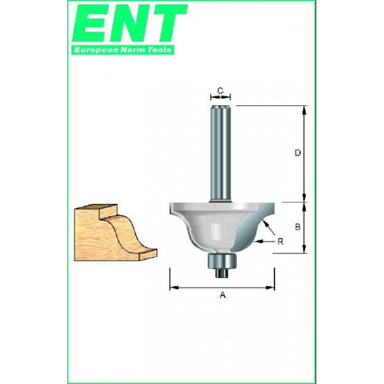 LIJSTFREES HM R6.35 MET LAGER KOLF 8MM