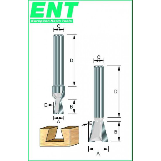 ZWALUWSTAARTFREES HM 14 GRADEN A12.7MM KOLF 8MM