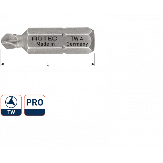 PRO SCHROEFBIT TW3, L= 25, C6.3, BASIC (VPE 10)