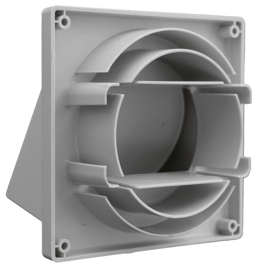 KAPROOSTER MET KLEP Ø100/125 / 110X55MM, GRIJS KAPROOSTER MET KLEP Ø100/125 / 110X55MM, GRIJS