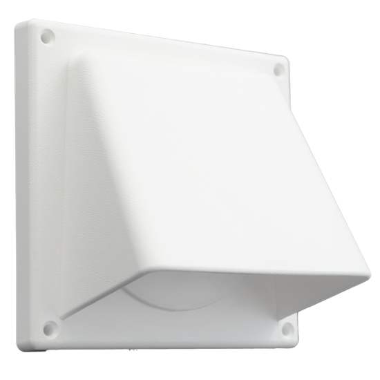 KAPROOSTER MET KLEP Ø100/125 / 110X55MM, WIT KAPROOSTER MET KLEP Ø100/125 / 110X55MM, WIT