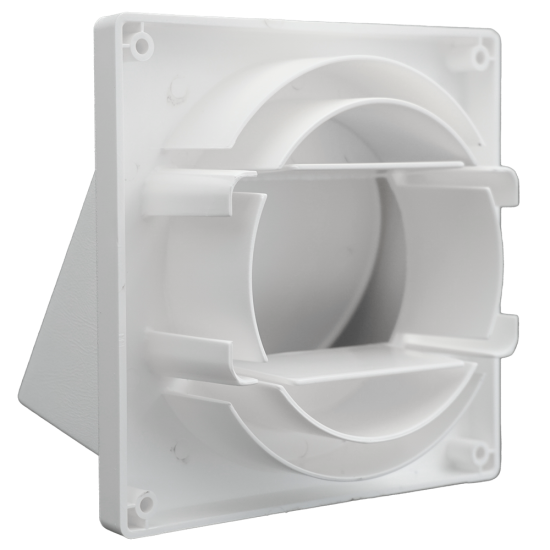 KAPROOSTER MET KLEP Ø100/125 / 110X55MM, WIT KAPROOSTER MET KLEP Ø100/125 / 110X55MM, WIT