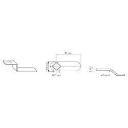 LIP GEBOGEN KRUIS 4,8MM 31MM LIP GEBOGEN KRUIS 4,8MM 31MM