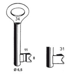 DOP KLAVIERSLEUTEL -NEMEF 66N/31 DOP KLAVIERSLEUTEL -NEMEF 66N/31
