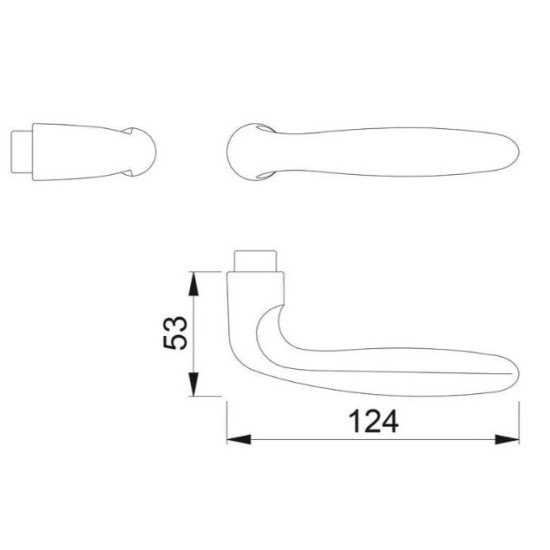 Hoppe deurkruk BSG 1510 gatdeel F1 Hoppe deurkruk BSG 1510 gatdeel F1