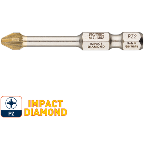 IMPACT SCHROEFBIT PZ 2, L=50, E6.3, DIAMOND IMPACT SCHROEFBIT PZ 2, L=50, E6.3, DIAMOND