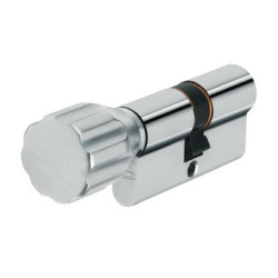 KNOP DUBBELE DEURCILINDER EUROPROFIEL MESSING VERNIKKELD KNOP DUBBELE DEURCILINDER EUROPROFIEL MESSING VERNIKKELD