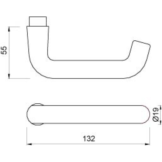 AMI Deurkrukset type 356 deurdikte 40 mm F1 alu AMI Deurkrukset type 356 deurdikte 40 mm F1 alu