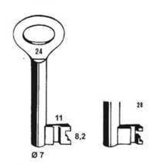PIJP KLAVIERSLEUTEL -NEMEF 65N/28