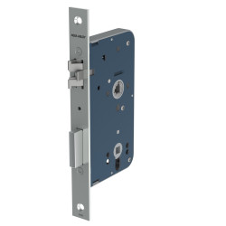 243617T2460-1 TOILET/BADKAMERDEURSLOT, DM60MM, WC72MM, KRUKGAT 8MM, VOORPLAAT RVS 24X235MM RECHTHOEKIG, FLUISTERDAGSCHOOT, DR 1+3.